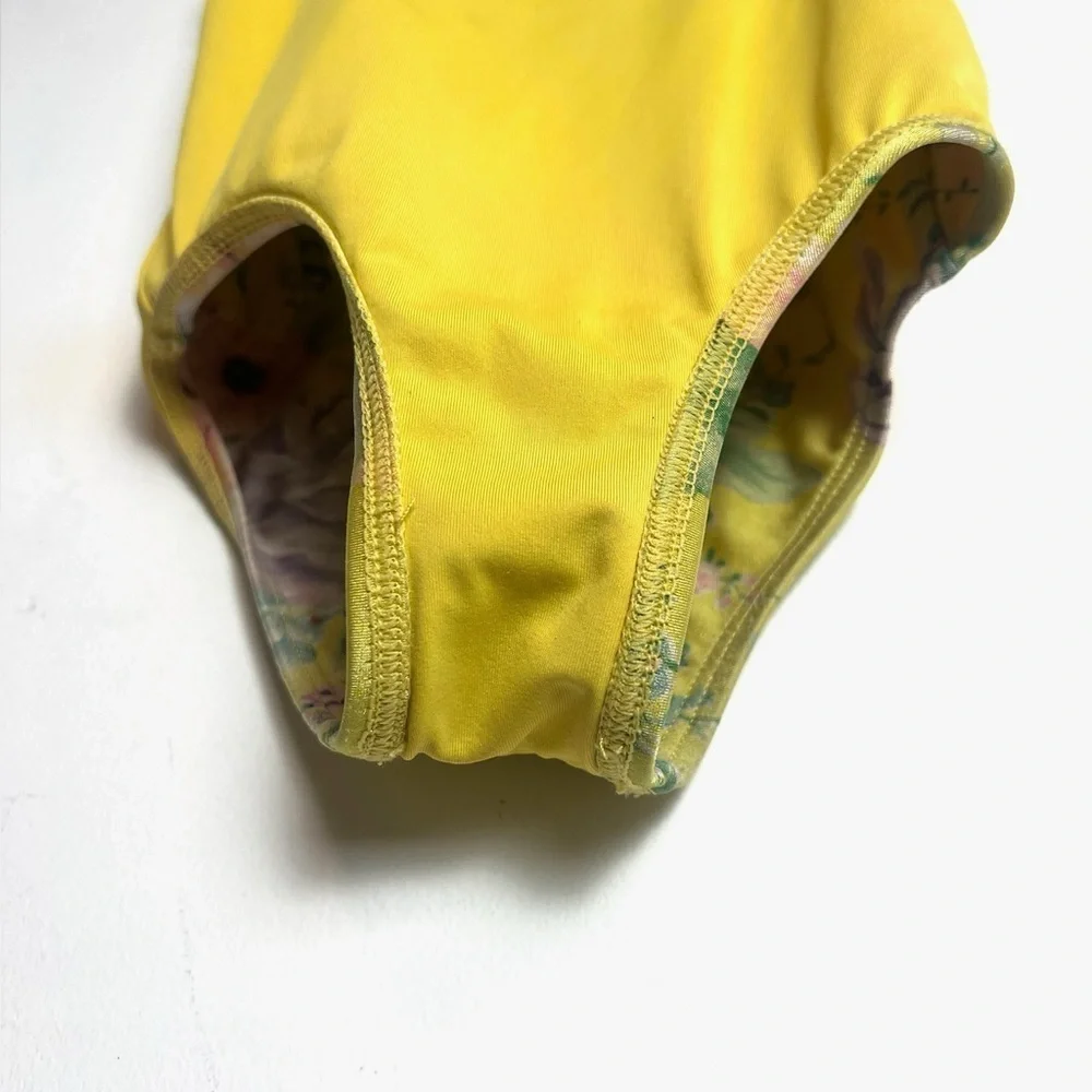 Zimmermann Kids Yellow Floral Swimsuit | size 2T